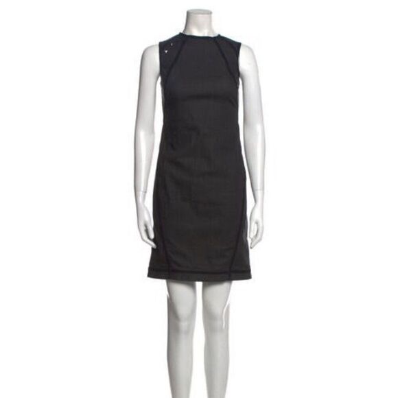 alexander mcqueen authentic Black Denim Jean Tank Bodycon Mini Dress 42 Small - Picture 1 of 10